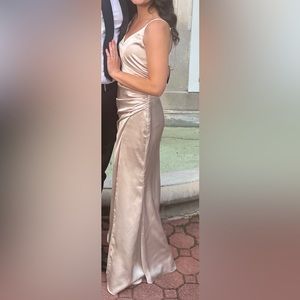 Revelry Rory Satin Dress Soft Champagne